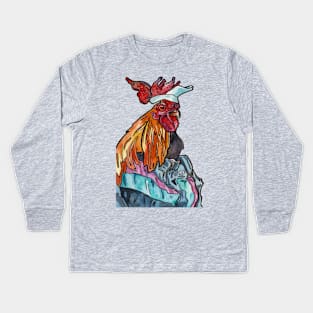 Talk to the Hand Rooster from the 90's Kids Long Sleeve T-Shirt